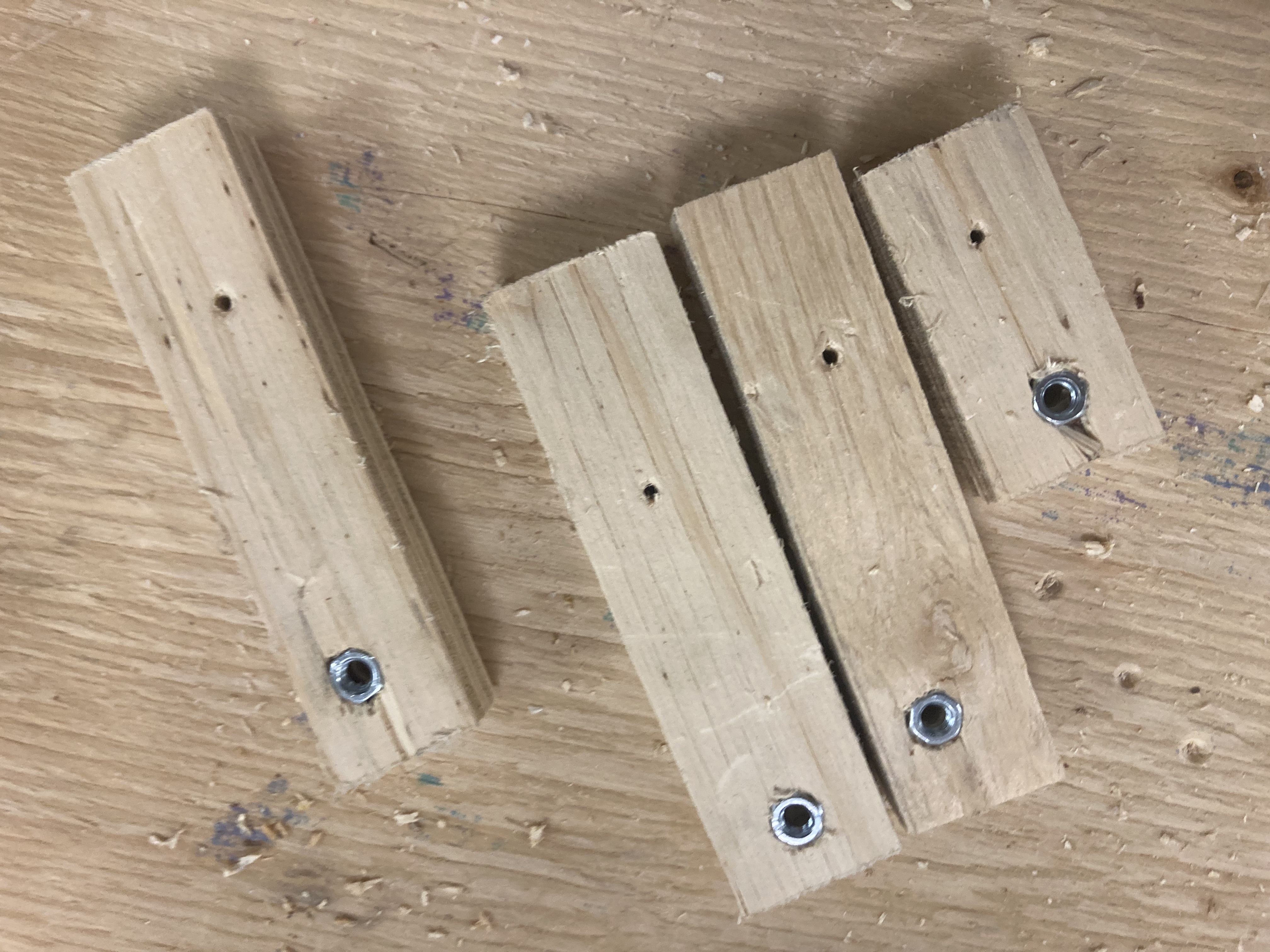 wooden inactive panel mounting blocks