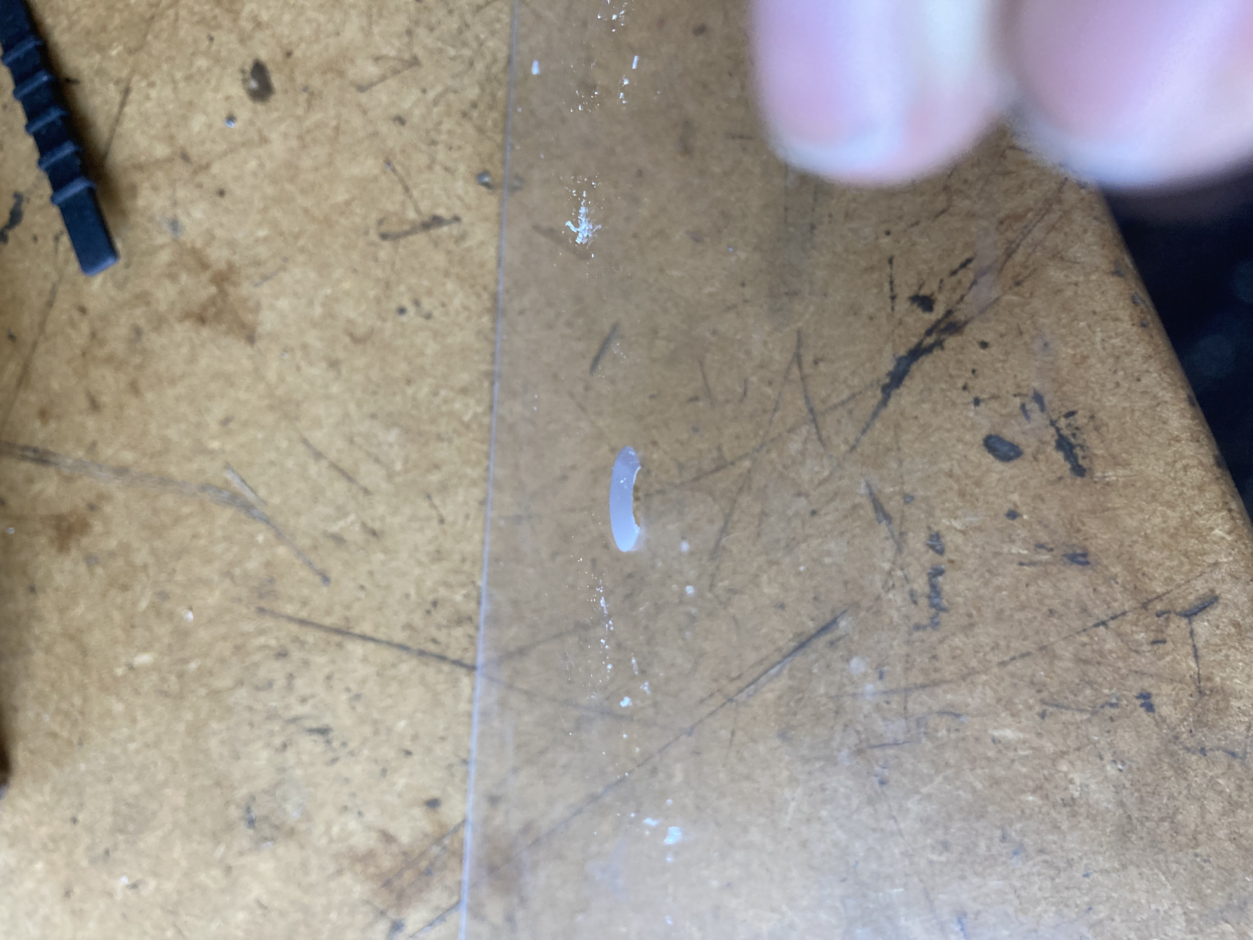 countersunk hole in very thin plastic sheet